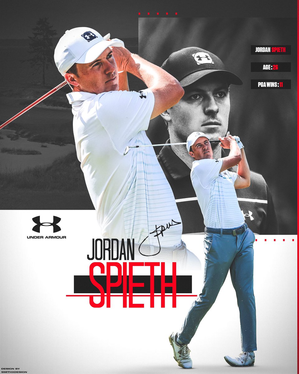 smithxdesign's tweet photo. Today’s design is more @PGATOUR content. @JordanSpieth 
.
.
#SMsports #pga #golf #golfedit #jordanspieth #underarmour #graphicdesign #sportsdesign https://t.co/1ZyLPAZdF4