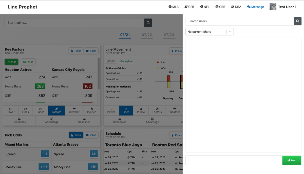 LineProphetLLC's tweet photo. It's getting close to GO-LIVE!
I have been working non-stop to get this platform ready.
Even after go-live, you can expect daily new features and enhancements.
Will you be joining?
What do you think?
#Share
#SportsBiz #Website #webdeveloper #gambing #NBA #NFL #MLB #LP https://t.co/R4uxK6LAZ8