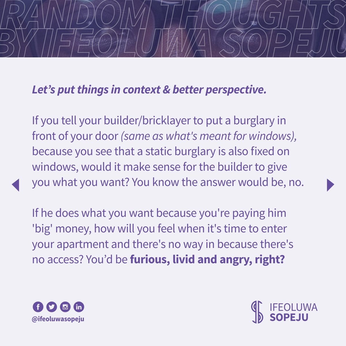  #RandomThoughtsByIfeoluwaSopeju  #RTbyIfeoluwaSopeju  #RTBIS  #IfeoluwaSopeju  #DearDesigner  #DearDesigners  #DearClient  #DearClients  #LogoDesign  #MockupDesign  #GlassMockup  #WallMockup  #LogoMockup  #3DLogo  #3DLogoDesign