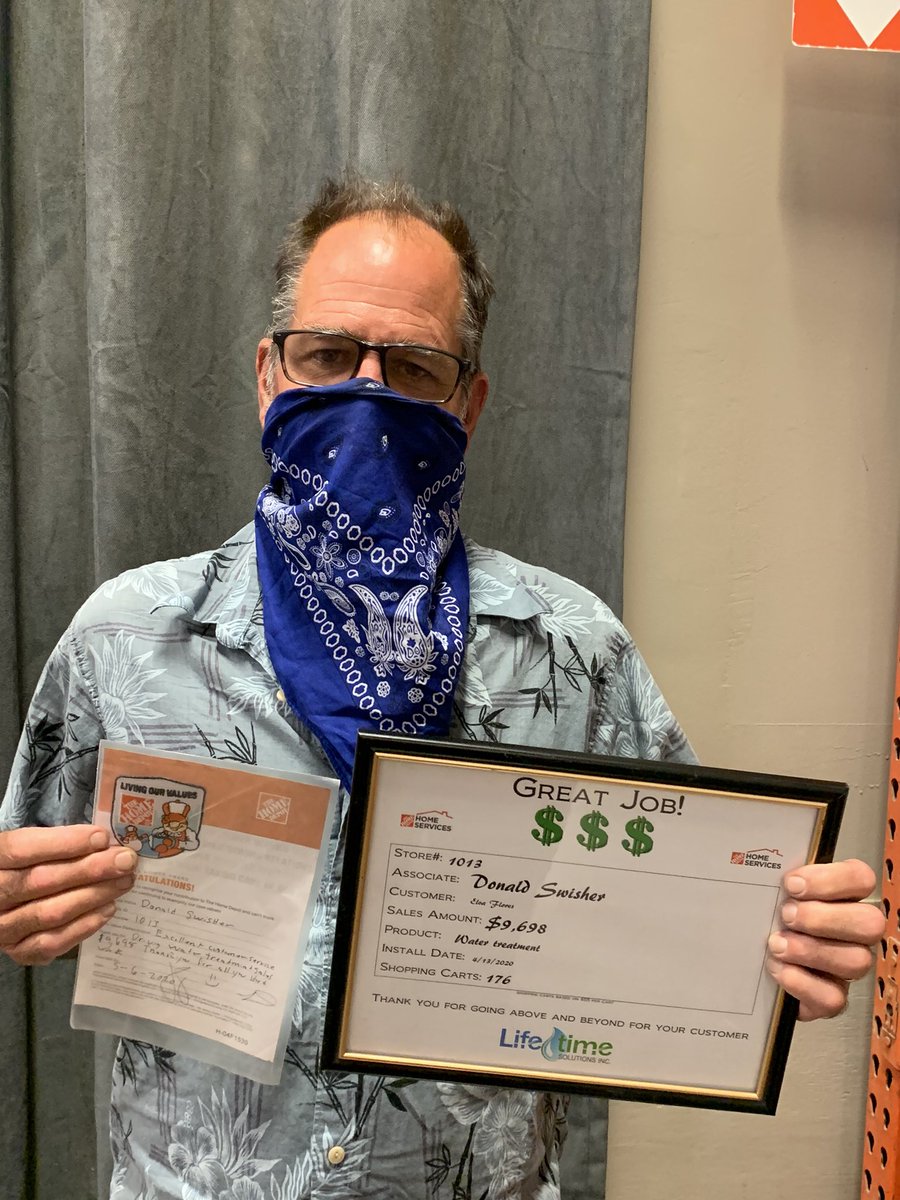 homedepot1013's tweet photo. Great job Don for driving water treatment!!!!! @josephgarciathd @JPierceHD @Crippen1026 https://t.co/S8W7ejPCiE