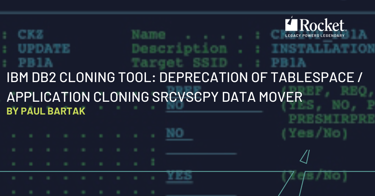 Rocket's tweet photo. The #IBM Db2 Cloning Tool offers several methods to move data from a source to a target. Learn more from Rocket's Paul Bartak on the #RocketBlog: https://t.co/7o4tt0Jfz5 https://t.co/l3tqzGTMkw