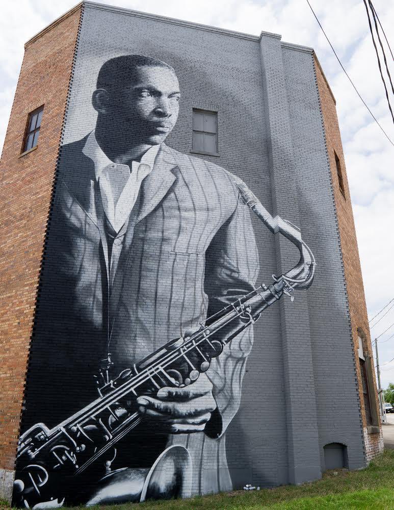 JohnColtrane's tweet photo. The North Carolina Musician Murals Project has unveiled the mural of John Coltrane in the legendary jazz musician's hometown of Hamlet, NC https://t.co/WlW8TXhssP