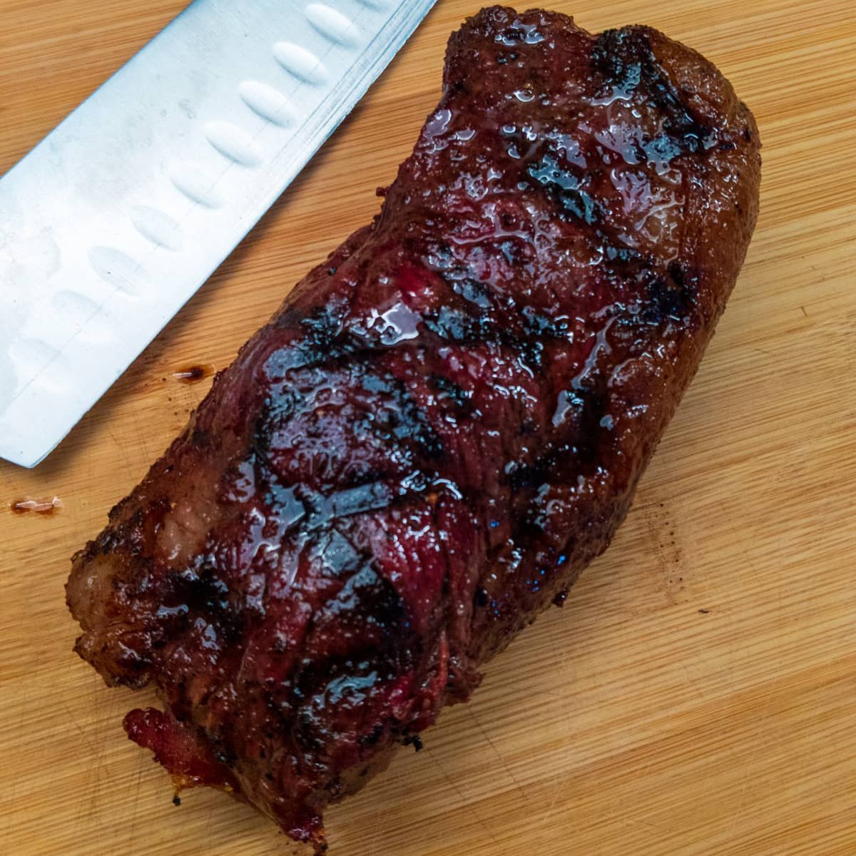 mattsonbbq's tweet photo. Reverse Seared Smoky Wagyu Picanha. 

24 hour dry brine, 1 hour smoke in the @yodersmokers with @BBQrsDelight Cherry &amp; Pecan pellets, rest and then 650f grill on the @GrillGrate 's to finish IT @ 131f

SENSATIONAL https://t.co/6UK9xd8X5K