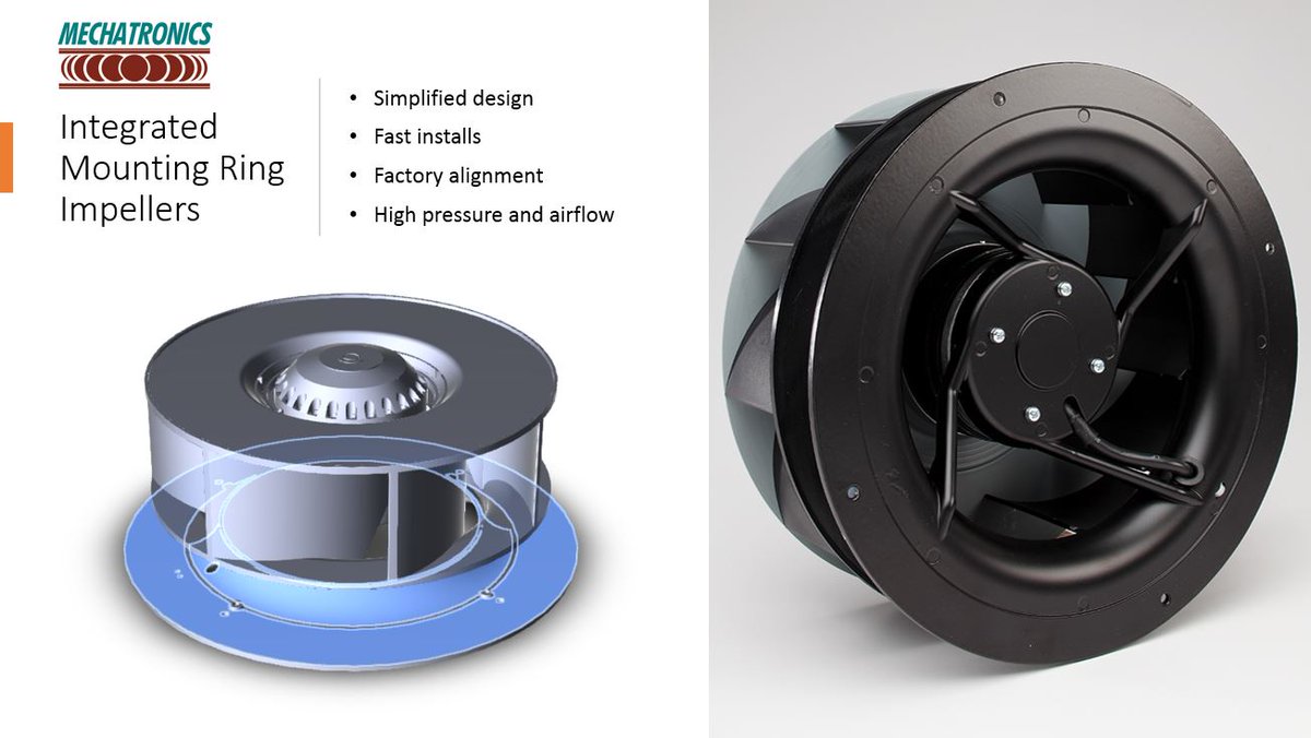 MechatronicsFan's tweet photo. We're stepping up to meet the the growing requirements for ventilation, and air cleaning. Our integrated mounting ring impellers are easy to install and reduce labor time, speeding your solution to where it's needed most. #aircleaners #hvac #hepafilter  https://t.co/8pAeGtvZto https://t.co/yOkJ1vzPcq