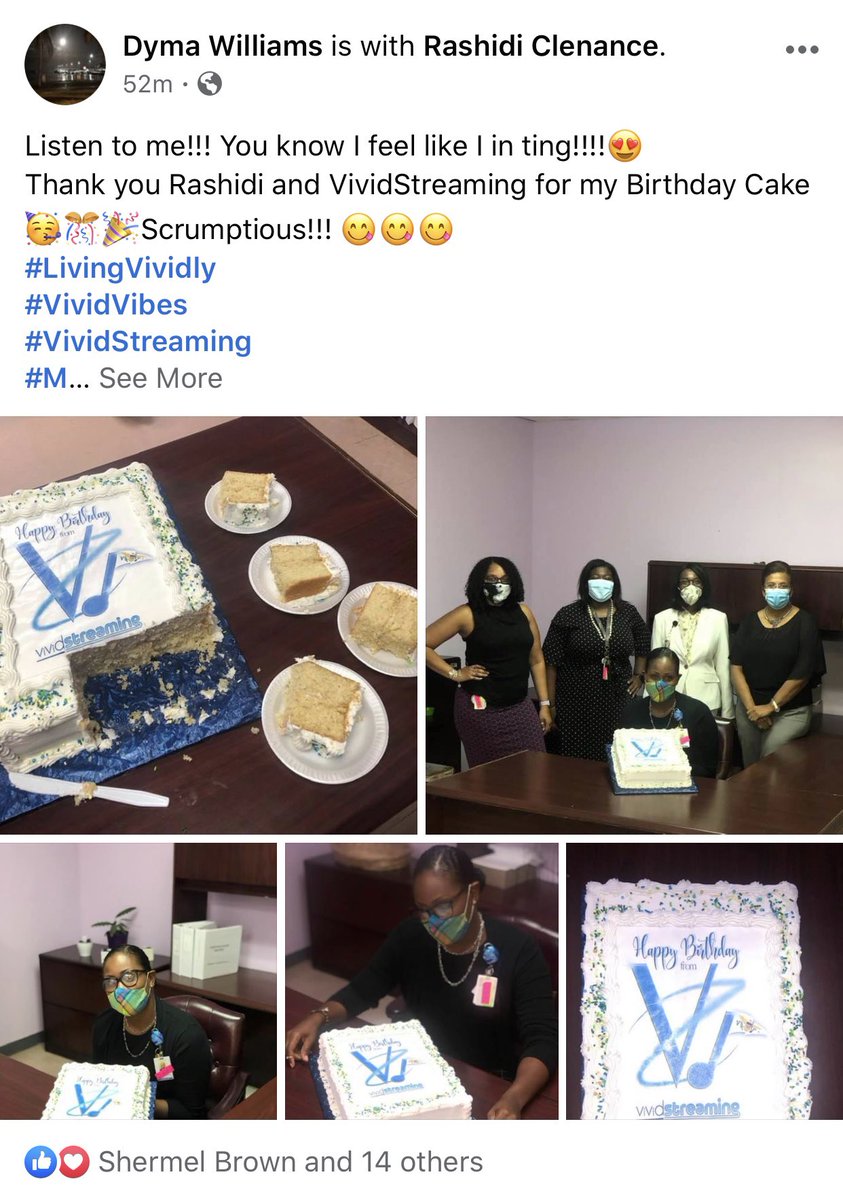 SunDaddy12's tweet photo. We LOVE when our WINNERS show LOVE. #TheWinningIsReal We gave out our 1st birthday cake courtesy of Cherise Williams Jarvis’ In The Mix Cakery to the Juan Luis Hospital CEO Dyma Williams. Qualify to win by calling &amp; wishing someone Happy Birthday in The MADD House on ViVid 7:35a https://t.co/u4uyy9X726