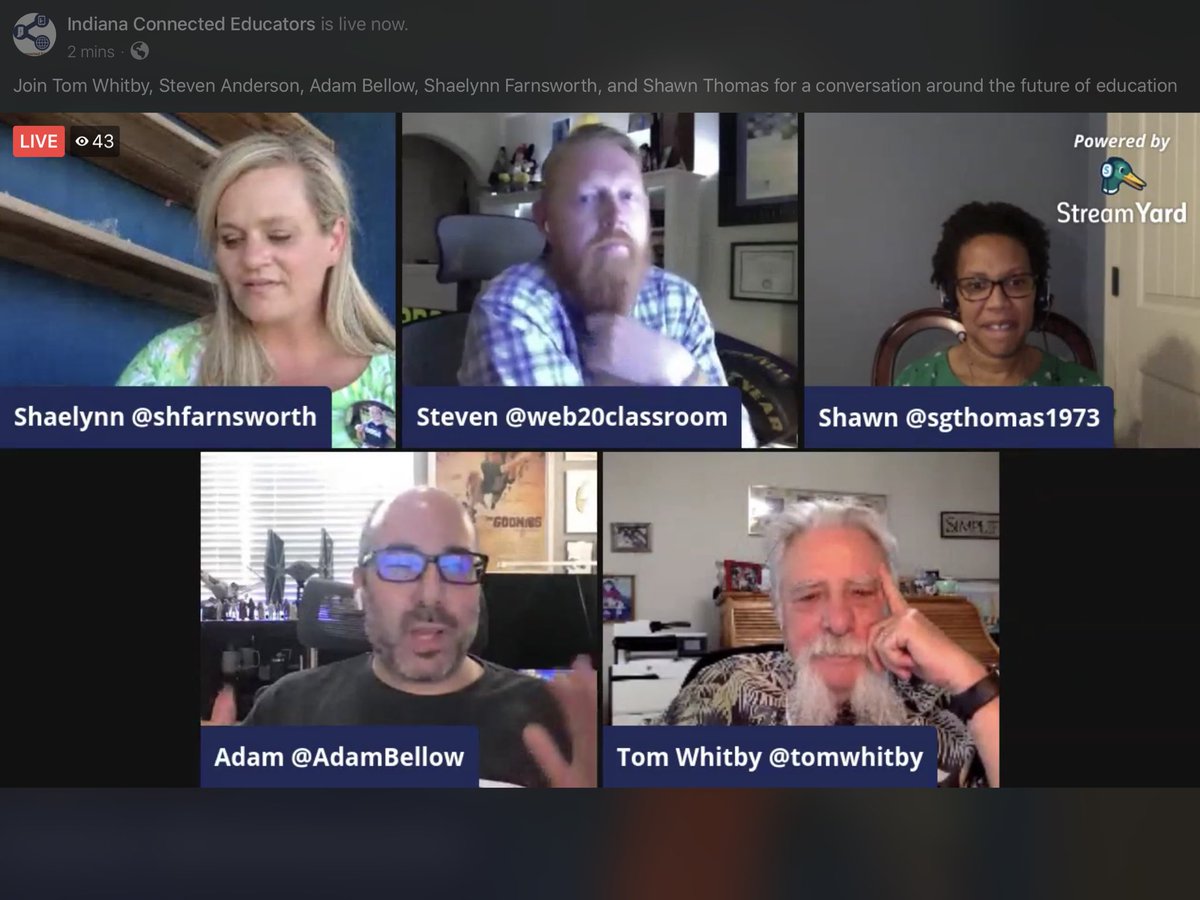 Just had an #EdcampMagic shoutout from <a href="/adambellow/">Adam Bellow</a> on the #INConnectED FB Live panel “Future of Education Post-Covid”. Thanks, Adam! We missed seeing you and all our #EdcampMagic friends this summer!