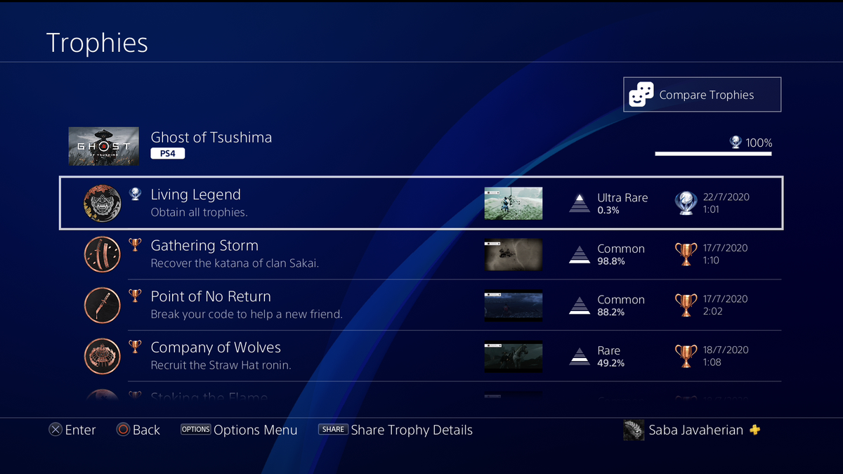 SheylolTV's tweet photo. What an eye candy of a game! Never ever have I had so much fun reaching plat. Kudos @SuckerPunchProd for the game! #ghostoftshushima https://t.co/2AIhFyI8mc