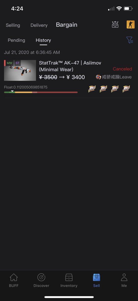 aff_je's tweet photo. Missed a bargain on Buff this morning since PST is the worst timezone for trading 😭 if anybody wants this for the price they bargained for let me know, should be ~45% sticker https://t.co/Kr47a1A2pG