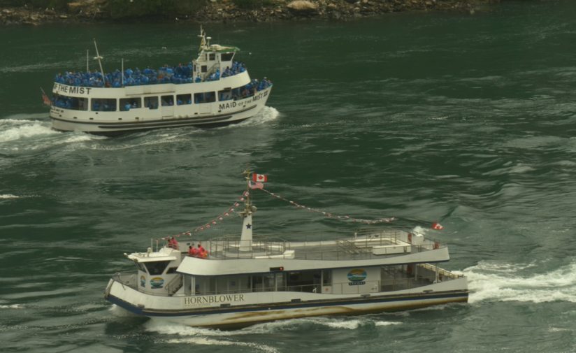 Spot the difference! Canada's landmark Hornblower cruise at Niagara Falls is restricted to just six passengers, which is in stark contrast to the American Maid of the Mist. 

<a href="/jvrCTV/">John Vennavally-Rao</a> will have more on this in tonight's report.