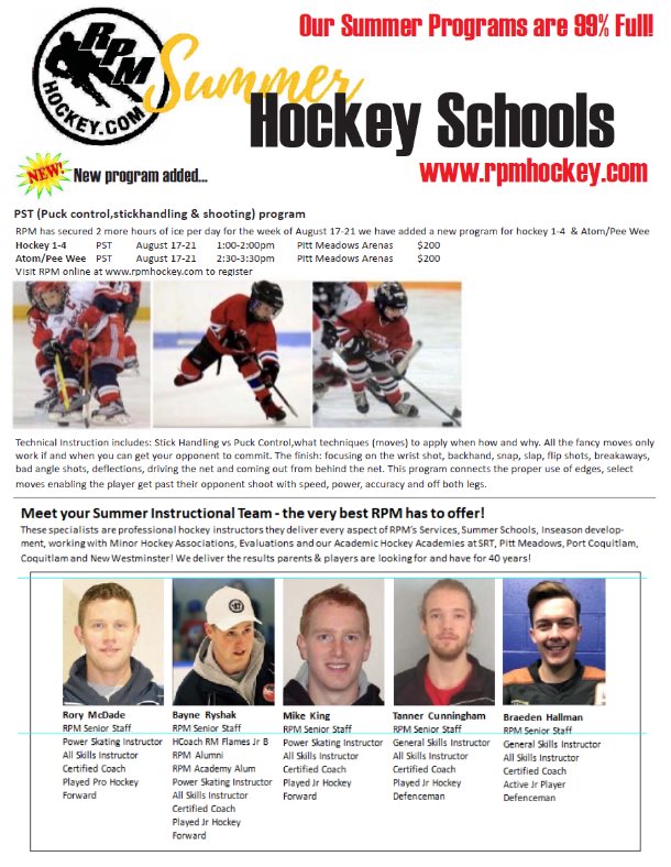 RPM Instructional staff are pumped to get back on the ice in 2 weeks! 🥅🏒<a href="/PMArenaComplex/">Pitt Meadows Arena</a> <a href="/PMSSHockey/">Marauder Hockey</a> <a href="/SRTHockey/">Titans Hockey</a> <a href="/Centennial43/">Centennial School</a> <a href="/HockeyRiverside/">Riverside Hockey Academy</a> <a href="/Nwmha/">New Westminster Royals</a> @CMHAChiefs <a href="/PCMHA/">PoCo Minor Hockey</a> <a href="/baynetrayne/">Bayne Ryshak</a> <a href="/RustlersHockey/">Ridge Meadows Hockey</a> @TCFIHA <a href="/CraigRPM/">RPM Hockey Company Ltd.</a>