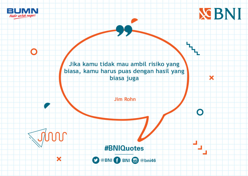 BNI's tweet photo. Selamat pagi, Tweeps! Selamat beraktivitas ya 🙂 #BNIQuotes https://t.co/qPMgdBqD4R