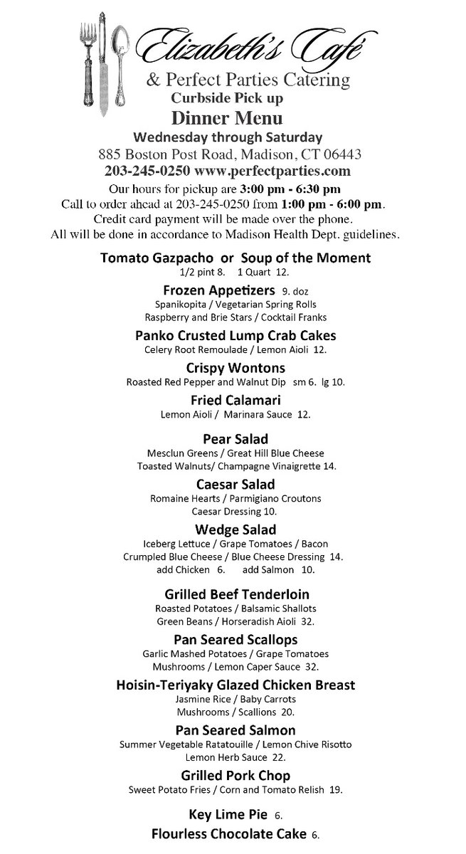 Elizabeths_Cafe's tweet photo. New Lunch and Dinner Hours - https://t.co/24L6G2EQif https://t.co/OrctJ80uTE