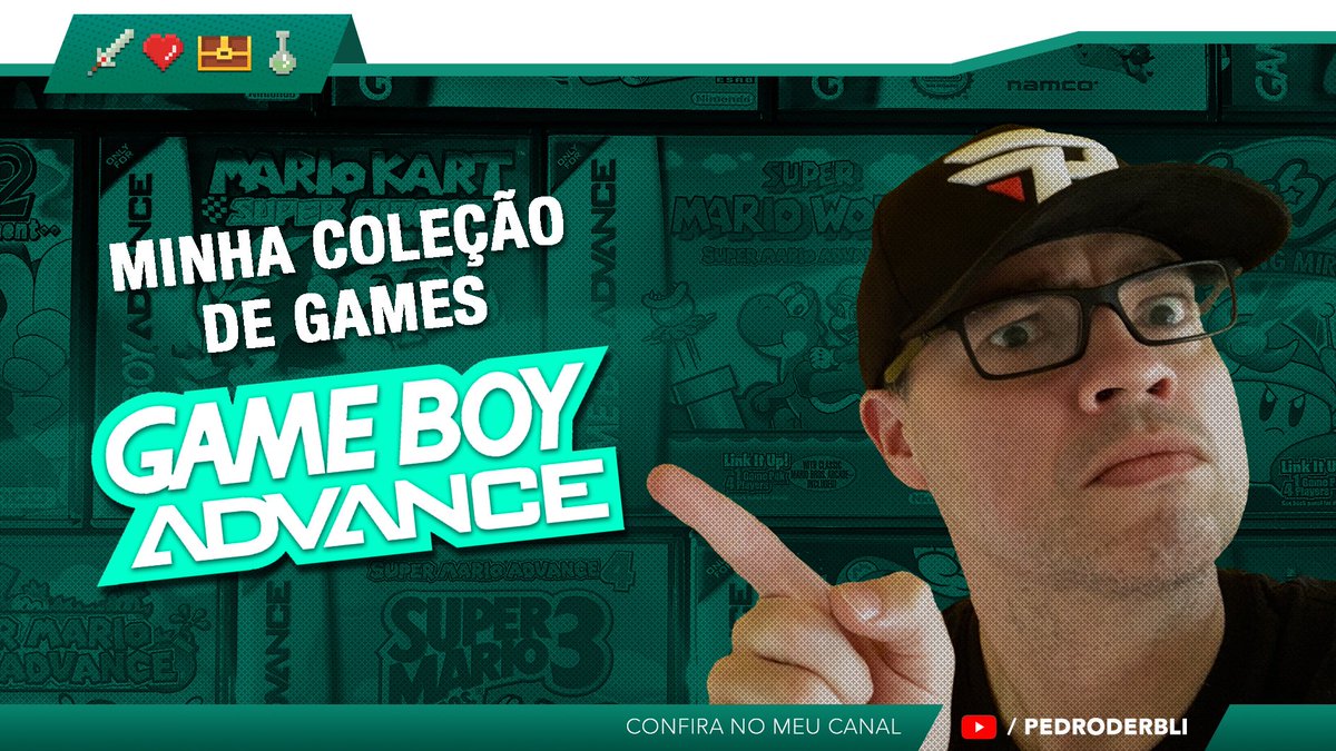 PedroDerbli's tweet photo. Pessoal, acaba de sair do forno meu novo vídeo do canal. Hoje indico alguns jogos de GameBoy Advance que você precisa ter na coleção. Dá uma olhada.
https://t.co/1gQPDTcYJJ
#nintendo #gameboyadvance #gba
#NintendoSwitch #youtube #Roomcast https://t.co/1OBj054FYW