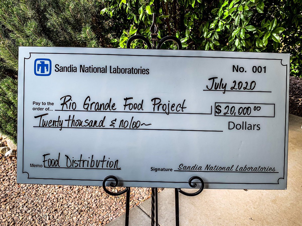 RioGrandeFP's tweet photo. @SandiaLabs invests deeply in our community in the areas of Family Stability and Educational Success, since both are critical to a thriving community.  THANK YOU for partnering with us again to face the challenge of high poverty and hunger rates in our state. #communtyimpact https://t.co/nLQf2C4Hp8