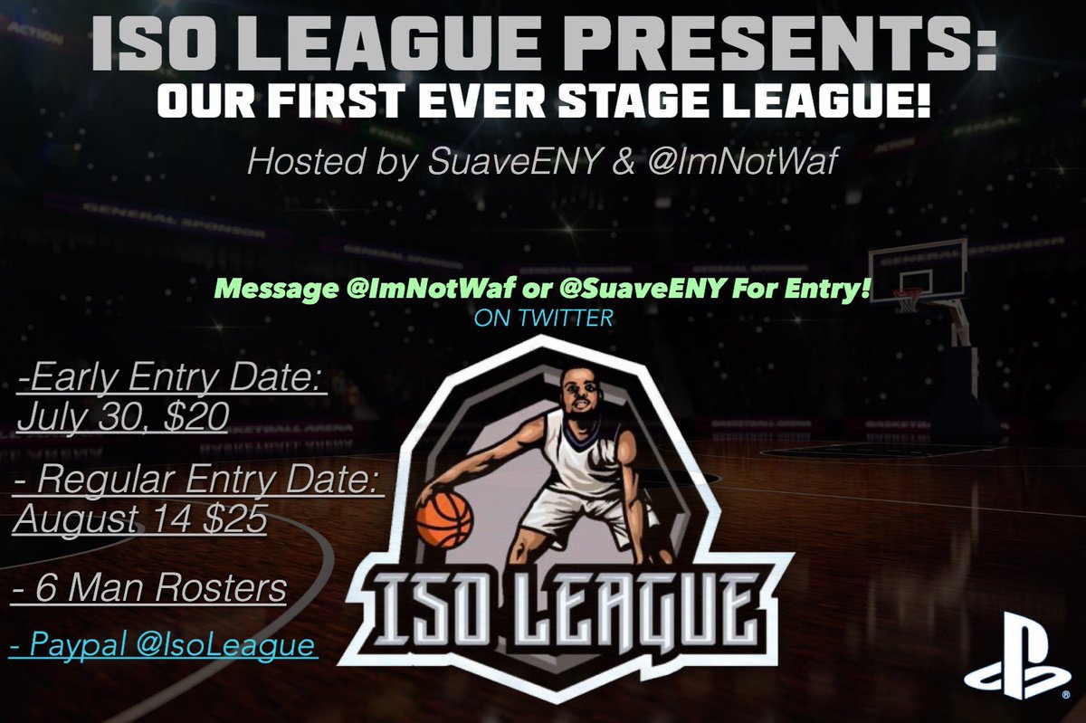 SuaveENY's tweet photo. Message Me, @ImNotWaf or @ItsPasq For Entry The Dates Are Here‼️‼️🚨🚨🚨🔥 Iso League’s First Ever STAGE LEAGUE‼️‼️ https://t.co/INLsyPEcPt