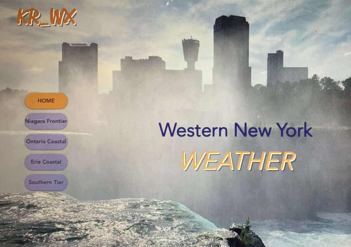 KrisRuggieroWx's tweet photo. My new website coming soon to a computer near you! Educational weather/climate videos &amp; region specific forecasts covering 4 major sections of WNY. We’ll even pick apart some of the reasons forecasts go awry!
1) #NiagaraFrontier
2) #OntarioCoastal
3) #ErieCoastal
4) #SouthernTier https://t.co/8TaIPkoYjz