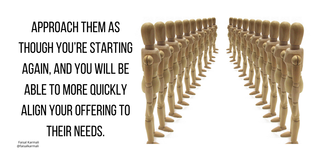 The world has changed and so have your customers. Re-learn your customers all over again.

Adaptation is key to #business #success. Understanding and adapting to the needs of your customers will allow you to serve them better and grow your business at all times. 

#entrepreneur