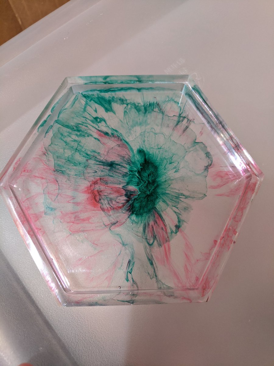 zealprophet27's tweet photo. A #resin coaster - the only successful endeavor from last night's experiments. Time to turn it into a set. 
#resinart #hobby #crafts #handmade #diystuff https://t.co/gV85QHpux3