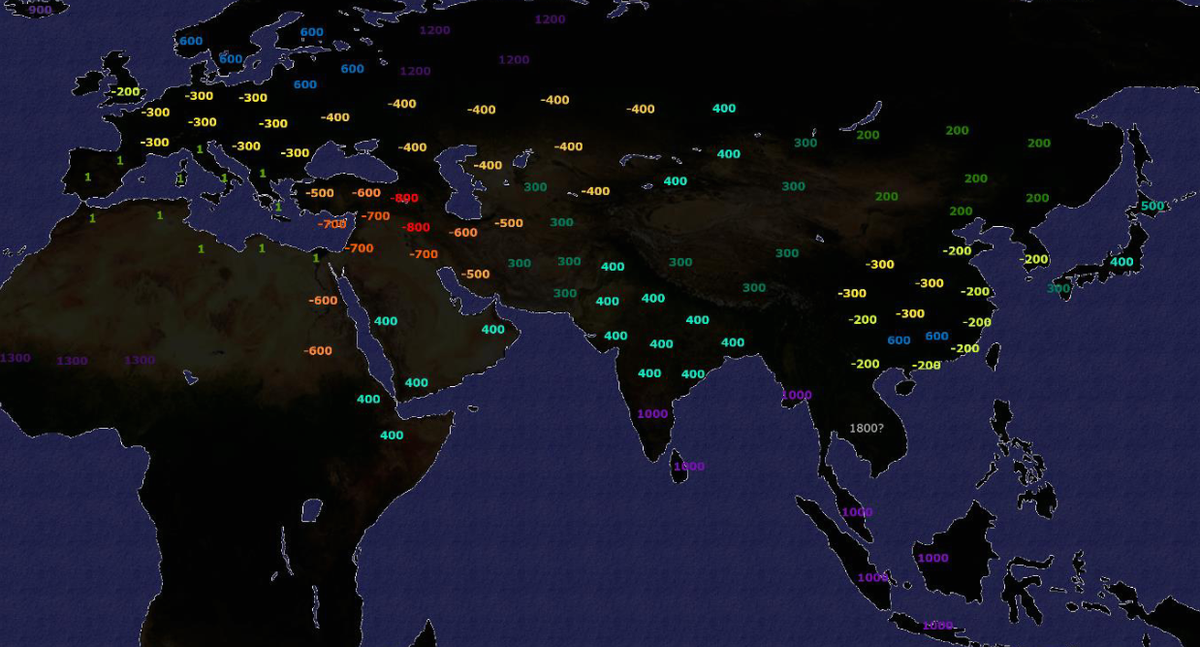 Spread of iron helmets