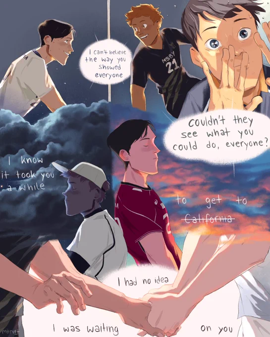 i can't believe the way we flow
-a tribute to haikyuu and its heart and soul, set to the lyrics of the song "can't believe the way we flow" by james blake (i reomment listening to it while reading)

#ThankYouFurudate #ThankYouHaikyuu 
[1/7] 