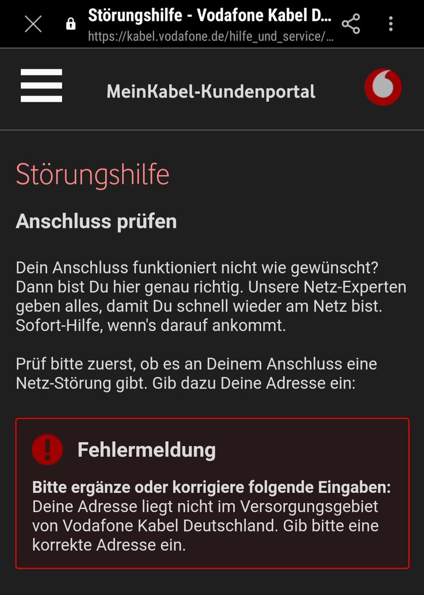 chrisschmitz's tweet image. Von @Vodafone_B2B auf jedem Kanal inkl per Post wochenlang bespammt:
&quot;Aus #unitymedia wird @vodafone_de&quot;.

Realität ist jedoch ernüchternd. 5 Jahre Störungsfrei mit UM, jetzt Störungen wöchentlich. 
Daher ja, Versorgung ist das nicht sondern #vodafail und der screen stimmt...