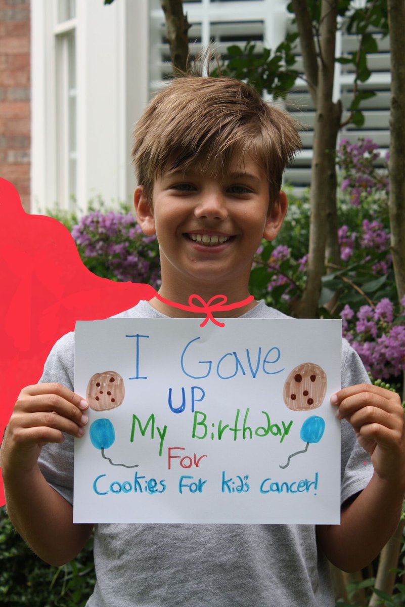 Cookies4Kids's tweet photo. Meet Miller. When he was 10, he decided to turn his birthday into a day of helping other kids by raising money for pediatric cancer research. He has kept up the tradition for 6 years and raised more than $6,000.  Thank you Miller for being such a #GoodCookie. 💚 https://t.co/v6mrTGS2l2