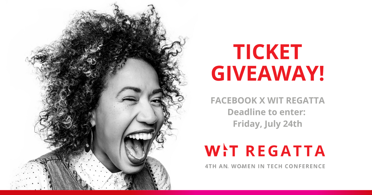 witregatta's tweet photo. .@Facebook is a premier sponsor at our virtual #WiTRegatta in August, and they are giving away 18 FULL conference passes to the event! Enter to win here: https://t.co/VI4pw6Shbm.

#SEAWIT20 #womenintech #techconference https://t.co/aB0B4ABL62
