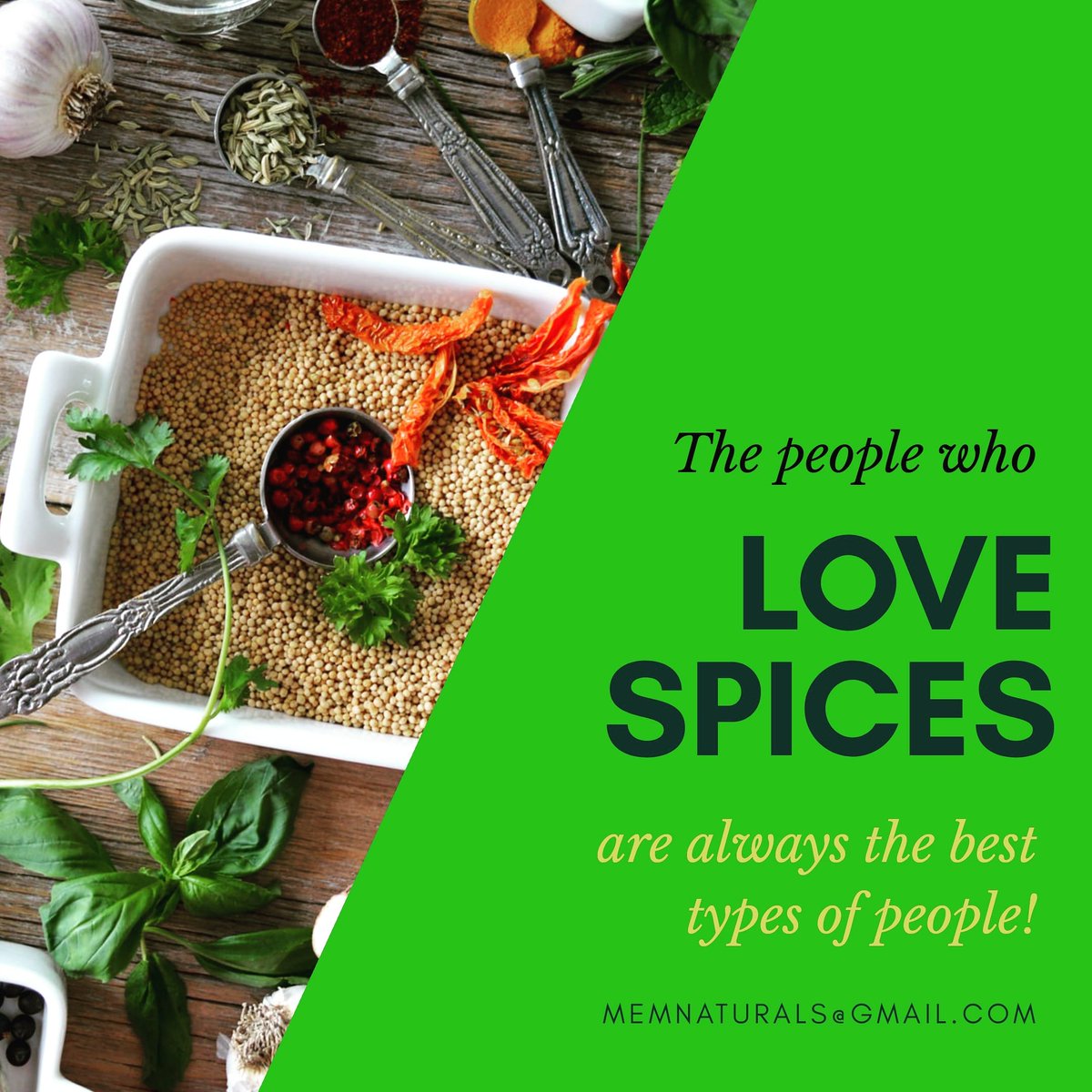 MemNaturals's tweet photo. All those spices and herbs in your spice rack can do more than provide calorie-free, natural flavorings to enhance and make food delicious. They're also an incredible source of antioxidants and help rev up your metabolism and improve your health at the same time.#naijaspices https://t.co/b0kZa7KZ9q