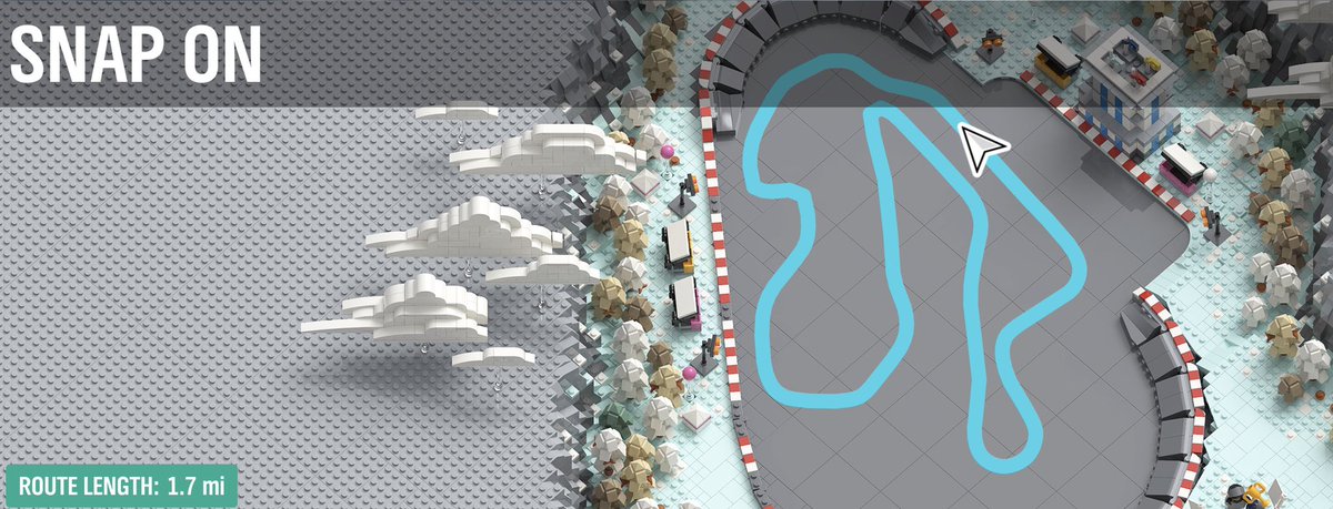 Brokenvegetable's tweet photo. *NEW ROUTE* 

Snap-On Track Shootout

1.7 Mile Laps
6 Laps 
All Asphalt 
Anything Goes 
Summer 
Slightly Wet Conditions 
Perfect For A/S1 Class 

Watch me create this⬇️⬇️⬇️
https://t.co/2pU4uRGBie 

#Blueprint #BVP #CustomRoute #LegoLand #ForzaHorizon4 https://t.co/dV7uD4gC9K