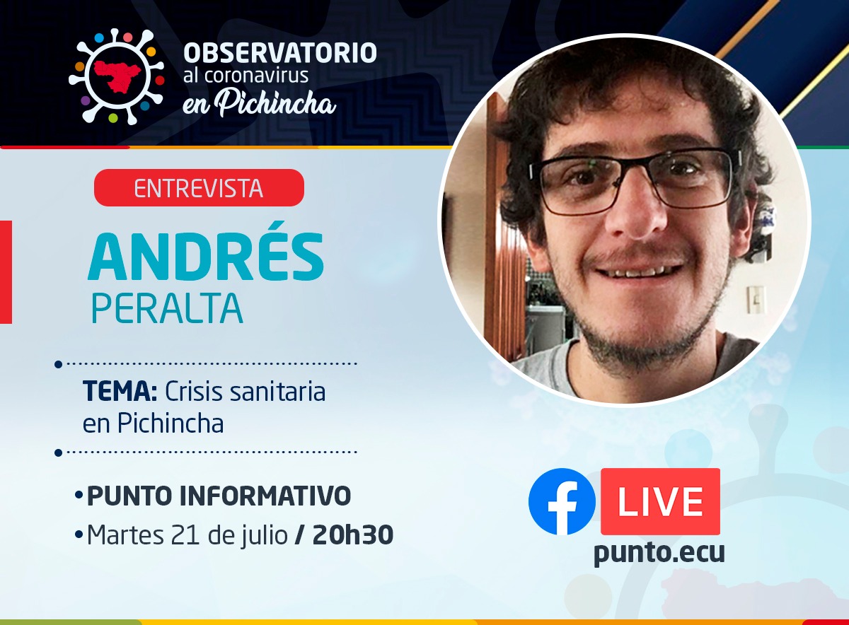 CovidPichincha's tweet photo. #ENTREVISTA | Hoy a las 20h30 Andrés Peralta hablará sobre la Crisis Sanitaria en Pichincha.
Sigue su entrevista en Facebook Live: https://t.co/LZwA5RQJAO https://t.co/8eEE5ZQ7ot