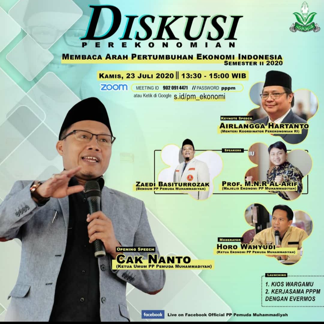 Diskusi Perekonomian
"Membaca Arah Pertumbuhan Ekonomi Indonesia Semester II 2020."
Keynote Speech: <a href="/airlangga_hrt/">Airlangga Hartarto</a> (Menteri Koordinator Perekonomian RI)