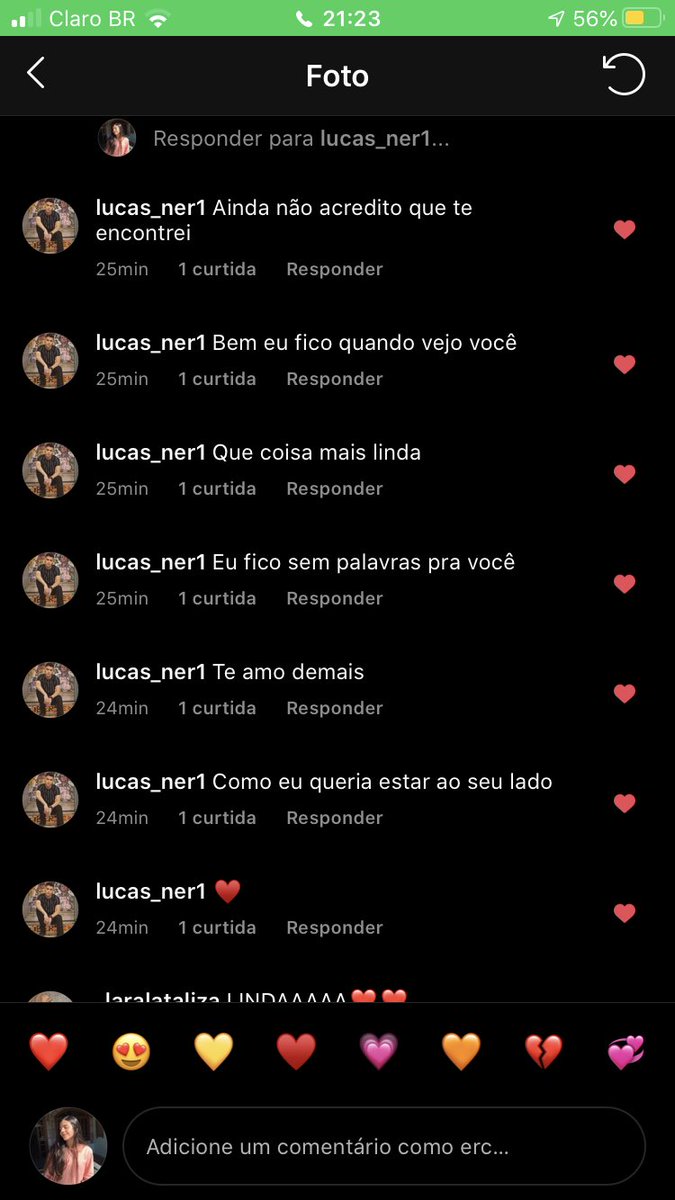 falei pro lucas não comentar putaria na minha foto 

o lucas: (leiam as primeiras palavras)
