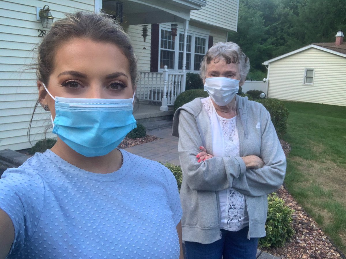 emilydefeciani's tweet photo. I still can’t hug her, go inside her house, or take her out to do one of our favorite things — shop! But I cherish getting to see my Nana in person! ❤️ 

Wear a mask! Be a good human! https://t.co/IanGeNEqpN