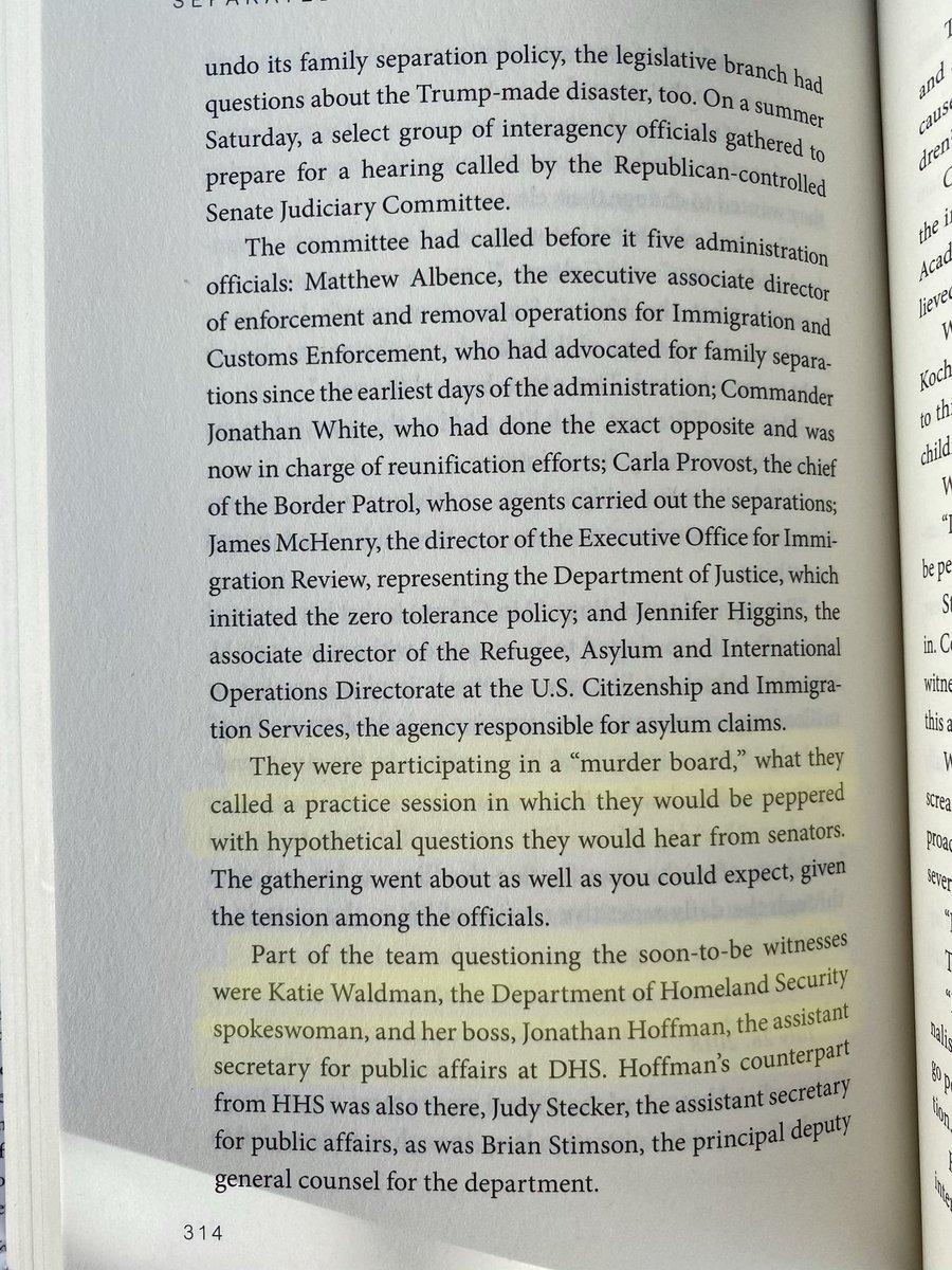 I write about backstory to this in “Separated: Inside an American Tragedy.” According to multiple people present at “murder board” prep session for White’s testimony, he was pressured to say separations weren’t harmful to kids by Katie Waldman (now Miller, Stephen‘s wife). /2