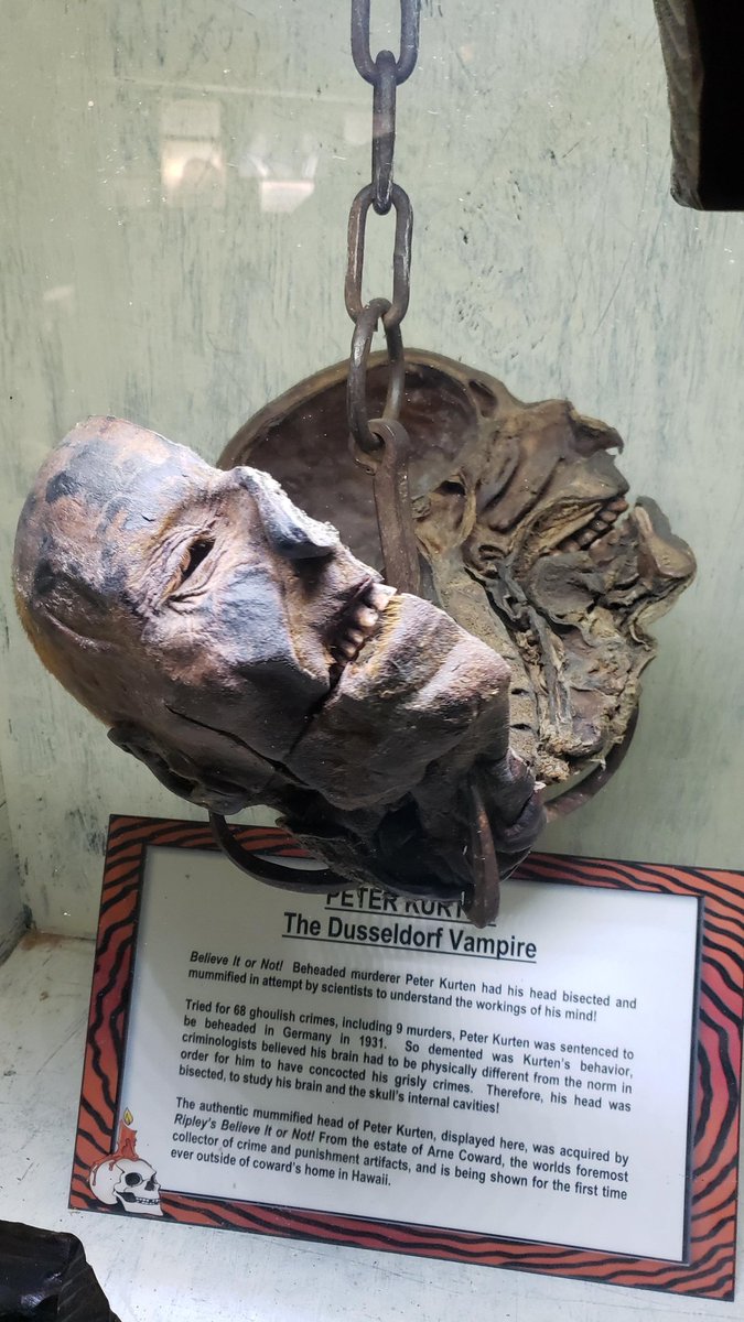 THE HEAD OF GERMAN SERIAL KILLER PETER KURTEN IN WISCONSIN DELLS 💀