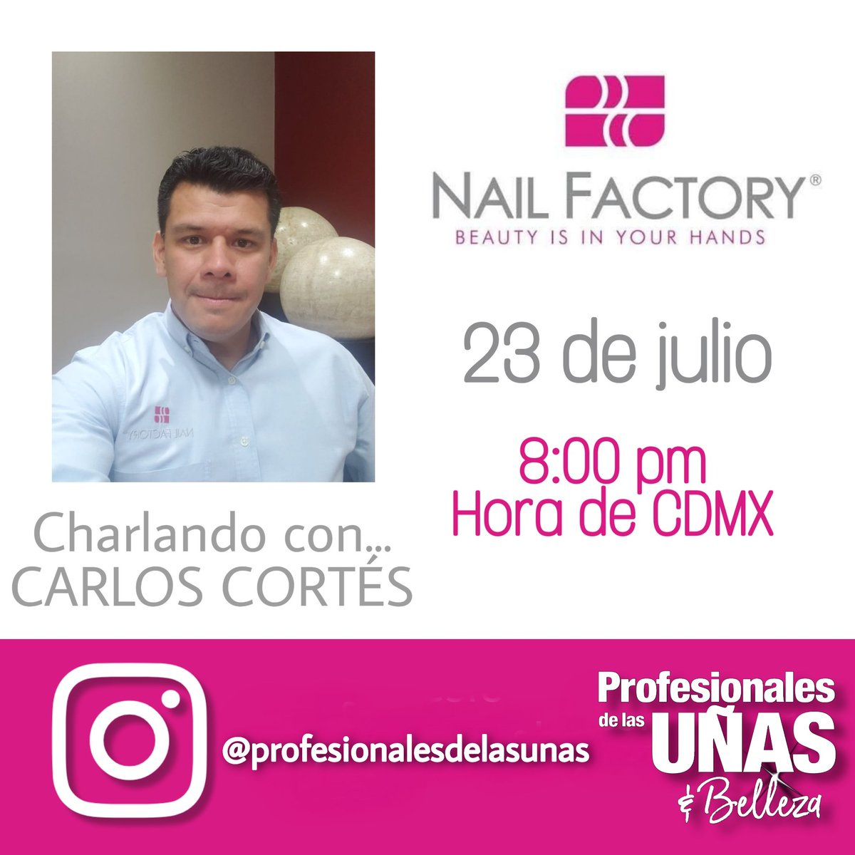 RevistaPDU's tweet photo. Jueves 23 de abril a las 8:00 pm hora de CDMX
Te esperamos en Instagram Profesionales de las uñas @profesionalesdelasunas
#ProfesionalesDeLasUñas
#somostuenlaceconelmundodelasuñas https://t.co/J7l686NGWg