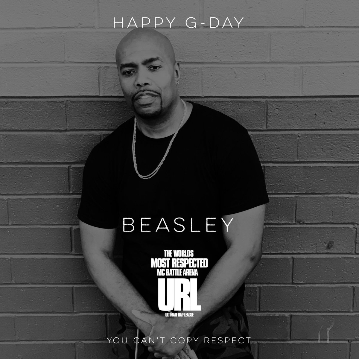 urltv's tweet photo. This man is a boss and a legend. Yโall show @beasleynyc some G-Day love!! Enjoy King #youcantcopyrespect #url4life https://t.co/KQp8m5ge8Z