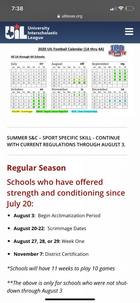 DecaturISD_AT's tweet image. Here’s some general information on the rules and dates of fall sports!  More info on the UIL website!