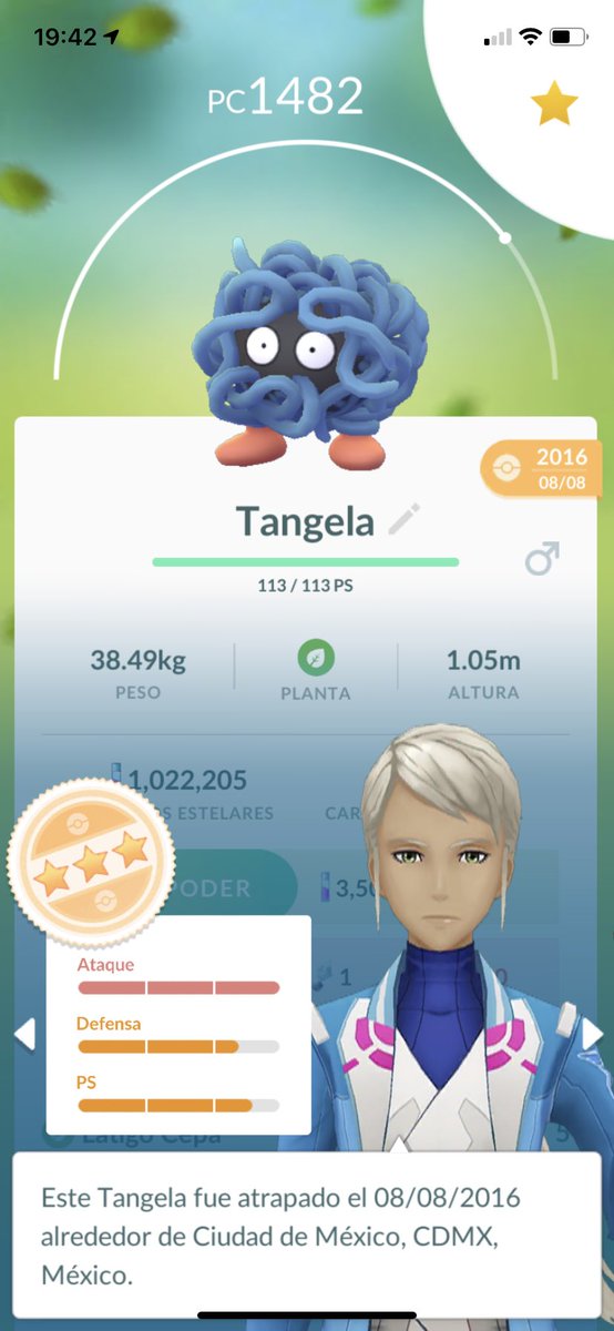 AlanEduTrainer's tweet photo. Mi primer Tangela (Poke favorito y aún no hay shiny 🥺) atrapado en el 2016 !!! ✨#GOFest7Eleven https://t.co/NBAcToynKF