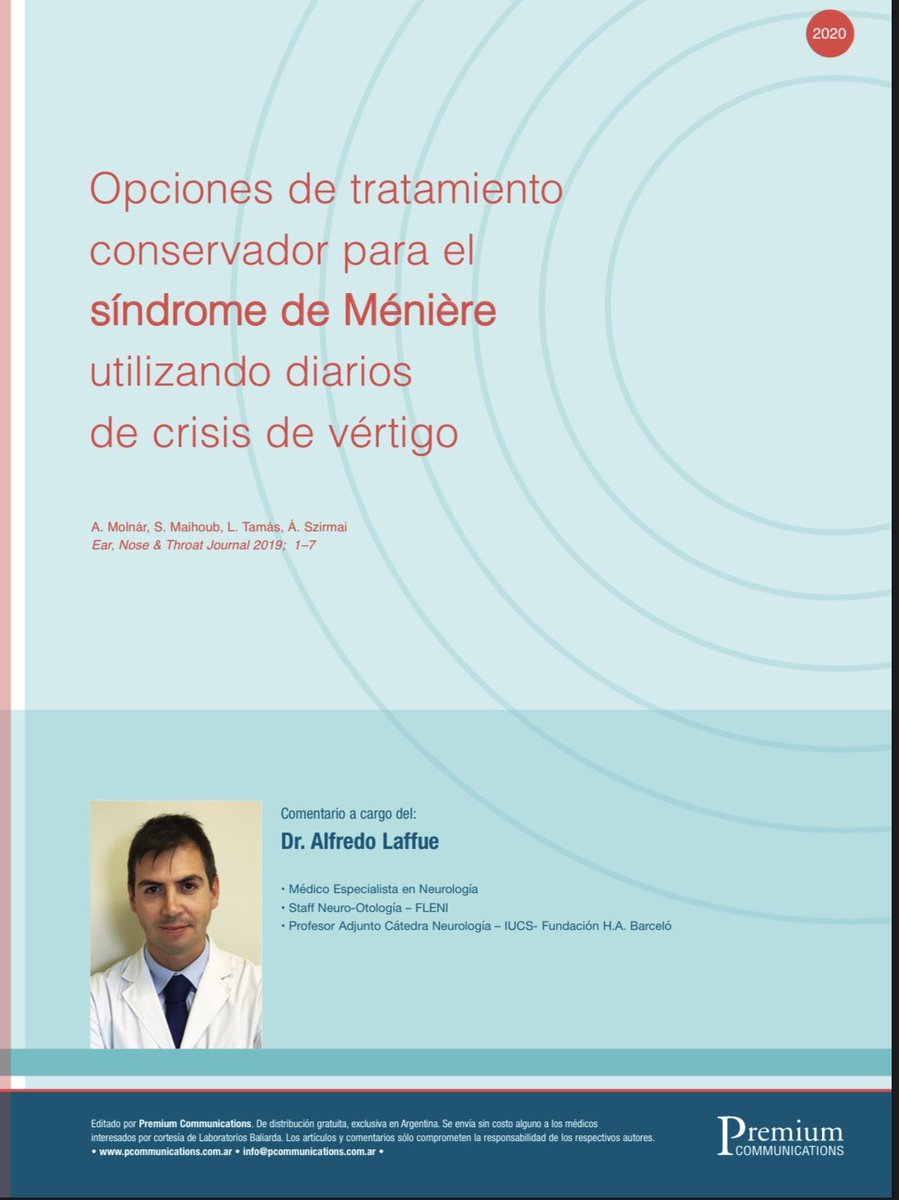 alfrelaffue's tweet photo. Les comparto un comentario personal a propósito de un artículo sobre el tratamiento de la enfermedad de Meniere #meniere #hidrops #enfermedadmeniere #neurotologia https://t.co/OoaT2fHh3L