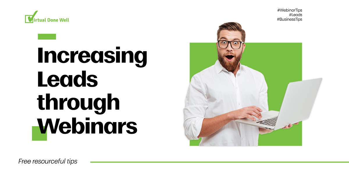 VirtualDoneWell's tweet photo. Company meetings have switched from the conference room to virtual conference call, why not utilize platforms such as Zoom Video Conferencing and Skype to win leads as well?
Conduct a webinar! But click here first: https://t.co/8RFs4oLJW2
#virtualdonewell #webinar #leads https://t.co/PyBNeO3cAN
