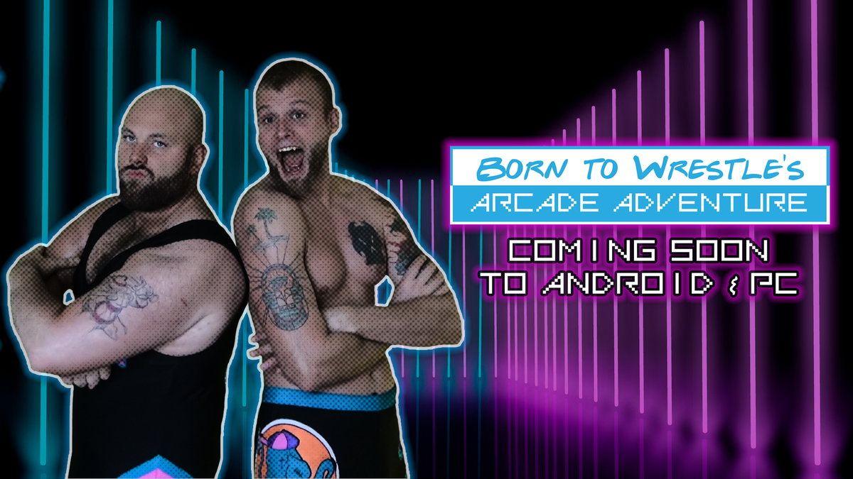 WeBornToWrestle's tweet photo. We are getting our own video game! "Born to Wrestle's Arcade Adventure" is coming soon to Android &amp; PC. #gamedesign #element87 #borntowrestle #wrestling #android #pc #game #videogame #indiegame #tagteam #gamedeveloper #unity #arcade https://t.co/KYSfUc7XAE