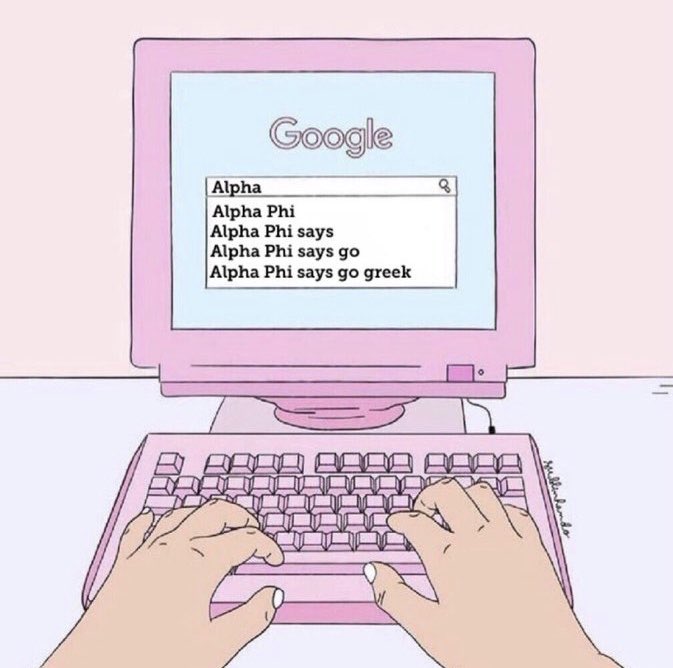 Find your home through sorority recruitment! Click the link in our bio to sign-up! 💖#AlphaPhisCanBeAnything #PictureYourselfPanhellenic