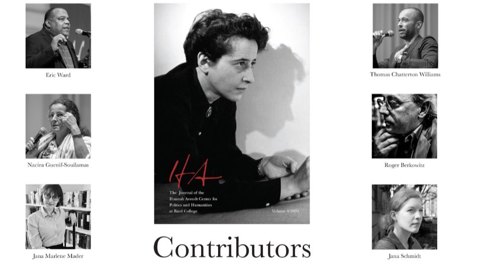 Arendt_Center's tweet photo. HA: The Journal Vol. VIII will publish soon. Read essays and transcripts from last year’s Annual Conference, “Racism and Antisemitism.” Included free with standard memberships to #HAC. #HACmembershipdrive @BulldogShadow @jana_m_mader @thomaschattwill @roger_berkowitz https://t.co/j0N5jfkLbd