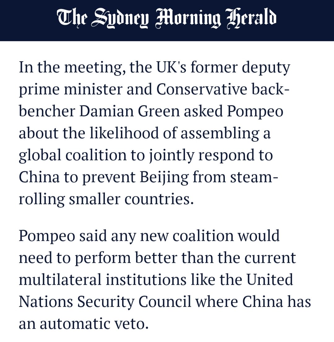 Cold_Peace_'s tweet photo. Pompeo: "We're going to need the one billion-plus people in India, we're going to need the Australians - it's going to take all of these democracies together." https://t.co/5pcEzL1ZEW https://t.co/ijCvqz6rf5