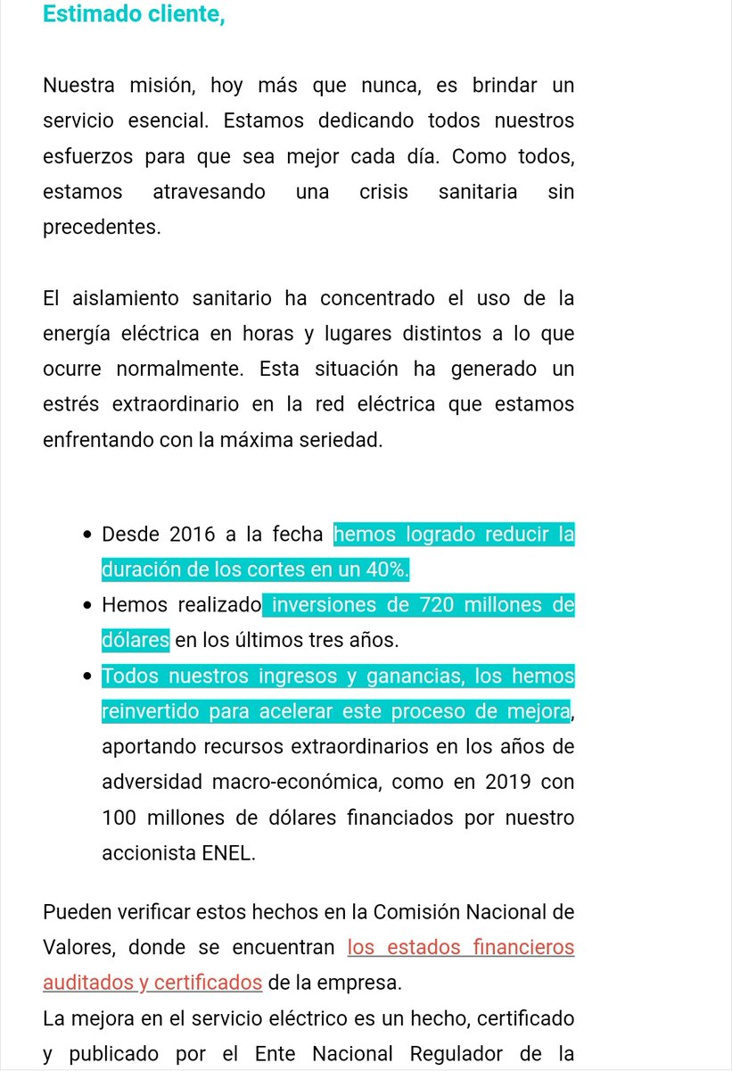 andateEdesur's tweet image. @OficialEdesur cómo se nota que están próximos a perder la concesión. Permanentemente envían correos justificando lo injustificable. Con o sin cuarentena siempre hay cortes de luz #chau edesur