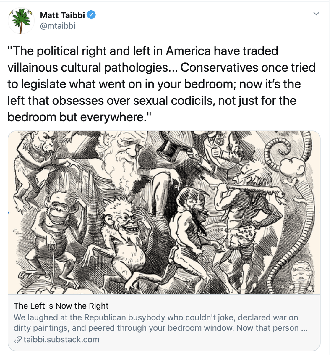 Thread: The fact that a toxic reactionary like  @mtaibbi still has a gig with  @RollingStone and gets treated as a commentator worth quoting shows (1) that "cancel culture" is a myth and (2) that our cultural discourse is thoroughly degraded.