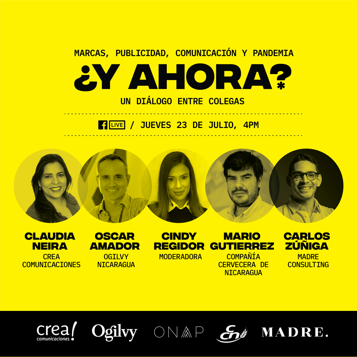 madreconsulting's tweet photo. ¿Y ahora? 🤔❓esa será la pregunta de partida de este Jueves 23 a las 4pm vía FB Live. Donde nuestro querido @zuns será parte de este espacio entre colegas multidisciplinarios junto a @Cneirab, Mario Gutiérrez, Oscar Amador y @cindyregidor como moderadora. https://t.co/S2jyK7uDl6