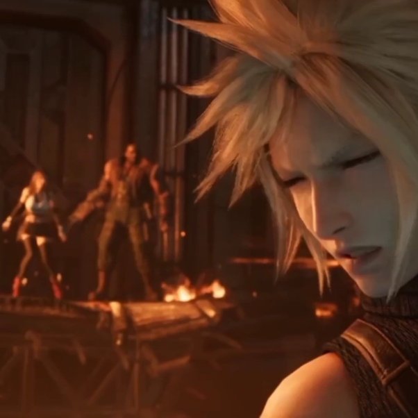 Yoshinori Kitase (Producer)Kitase was in charge of designing the heroic scene of Tifa saving Cloud at Shinra building. As he said that scene is a parallel of the 5th mako reactor scene.The devs really consider and handle CloTi's scenes carefully and meaningfully this time 