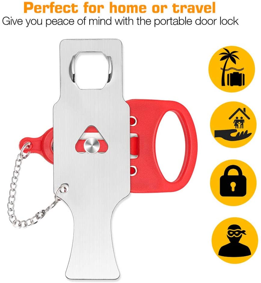 Degol91696192's tweet image. #portabledoorlock 
#portablelock 
New coming portable door lock.
door lock adds extra security to your room and prevents unauthorized entry, especially when traveling and staying in hotels.